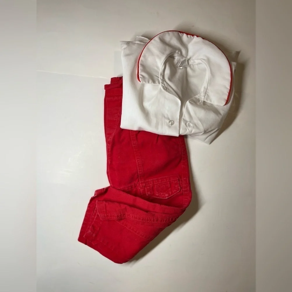 Adorable 3T vintage outfit shirt and red jeans